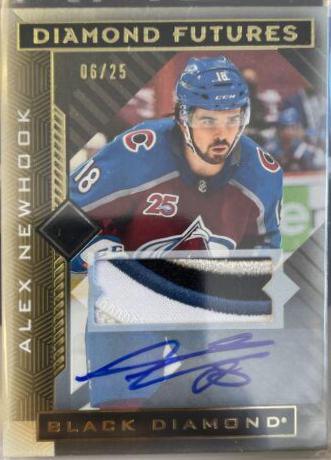 Alex Newhook [Autograph] #BDF-AN Hockey Cards 2021 Upper Deck Black Diamond Futures