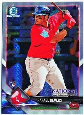 Rafael Devers #BNR-RD Baseball Cards 2018 Bowman Chrome National Convention