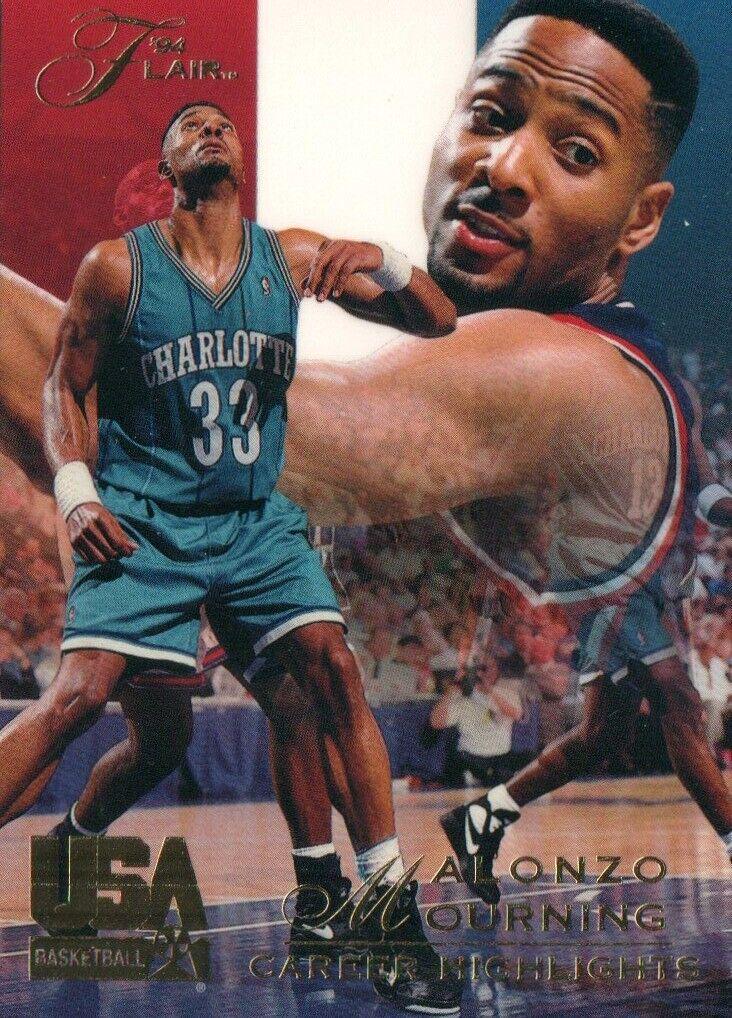 Alonzo Mourning #66 Basketball Cards 1994 Flair