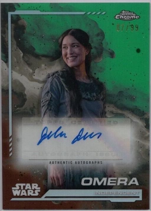 Julia Jones as Omera [Kashyyyk Green Refractor] #AU-JJ Star Wars 2024 Topps Chrome Autograph