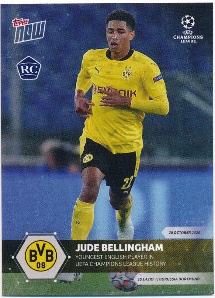 Jude Bellingham #2 Soccer Cards 2020 Topps Now UEFA Champions League