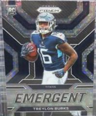 Treylon Burks [No Huddle] #E-8 Football Cards 2022 Panini Prizm Emergent Prices