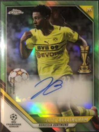 Jude Bellingham [Neon Green Refractor] #CA-JB Soccer Cards 2021 Topps Chrome UEFA Champions League Autographs