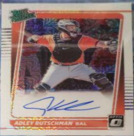 2021 Adley Rutschman Panini Donruss 2024 Optic Rated Prospect Blue Mojo Autograph /99