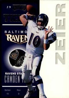 Eric Zeier #7 Football Cards 1998 Playoff Contenders Ticket