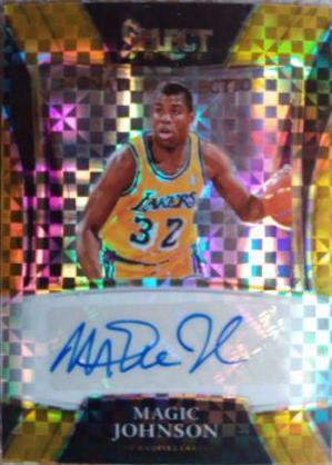 Magic Johnson [Gold Prizm] #SS-MJN Basketball Cards 2021 Panini Select Signature Selections