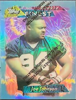 Joe Johnson [Refractor w/ Coating] #22 Football Cards 1995 Topps Finest