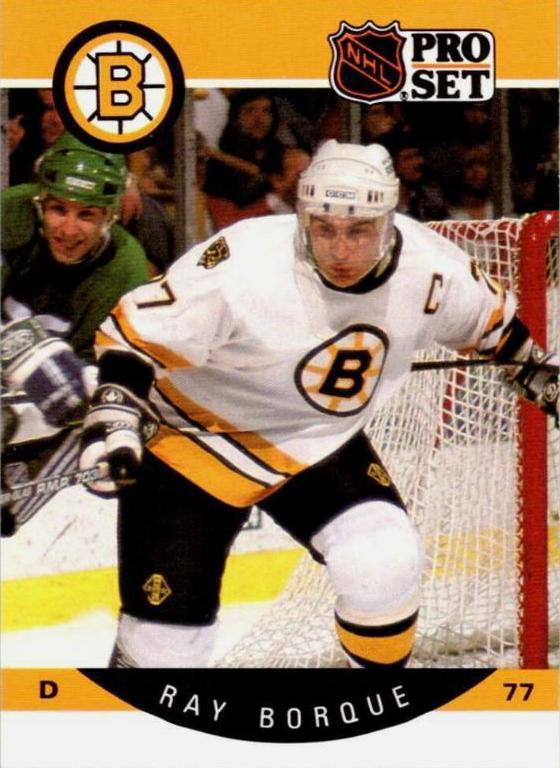 Ray Bourque [Misspelled Borque] #1 Prices | 1990 Pro Set | Hockey Cards