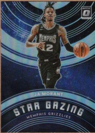 Ja Morant [Holo] #4 Basketball Cards 2022 Panini Donruss Optic Star Gazing