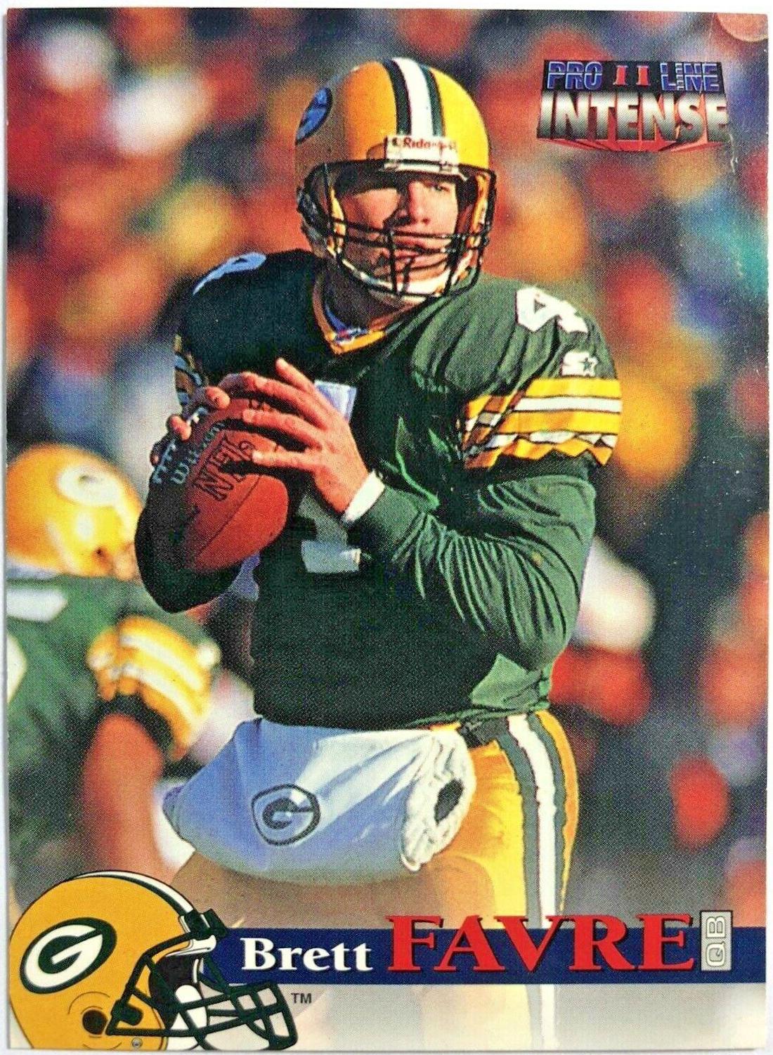 Brett Favre #88 Football Cards 1996 Pro Line II Intense