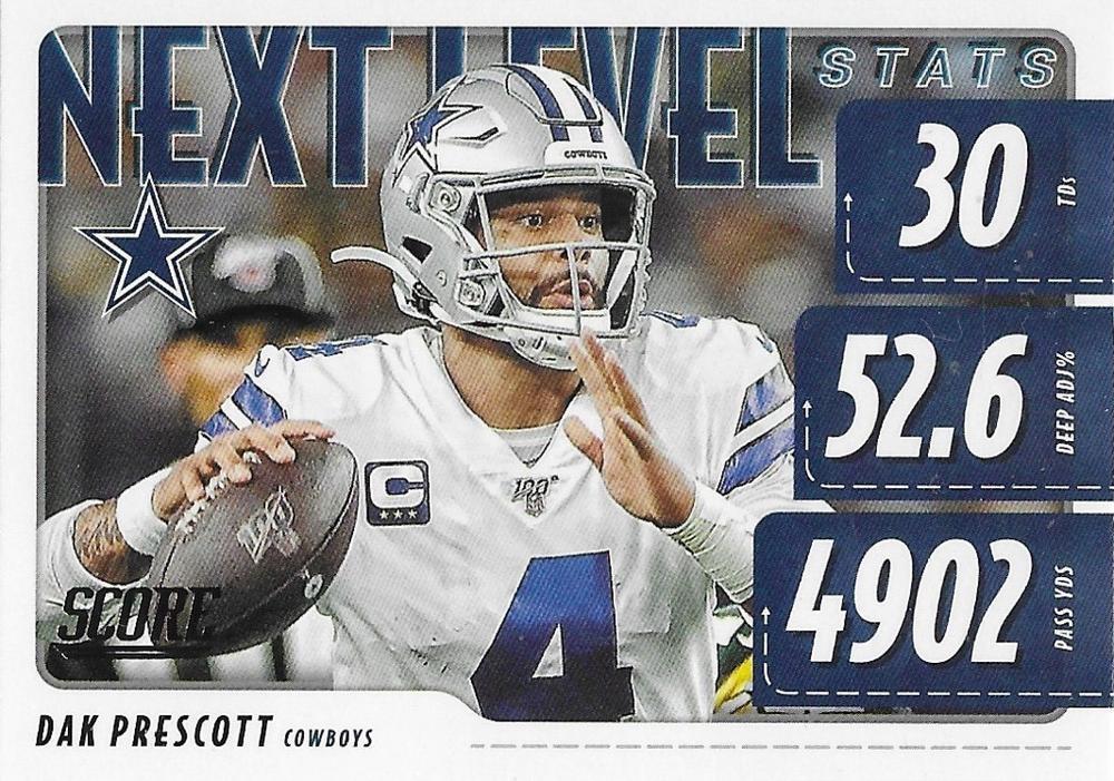 Dak Prescott #NLS-DP Football Cards 2020 Panini Score Next Level Stats