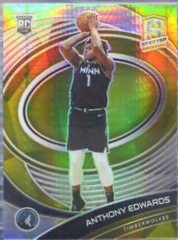 Anthony Edwards [Asia Gold] #101 Basketball Cards 2020 Panini Spectra