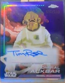 Tim Rose as Admiral Ackbar #AU-TR Star Wars 2024 Topps Chrome Autograph