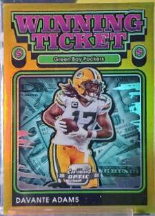 Davante Adams [Gold] #WT15 Football Cards 2021 Panini Contenders Optic Winning Ticket