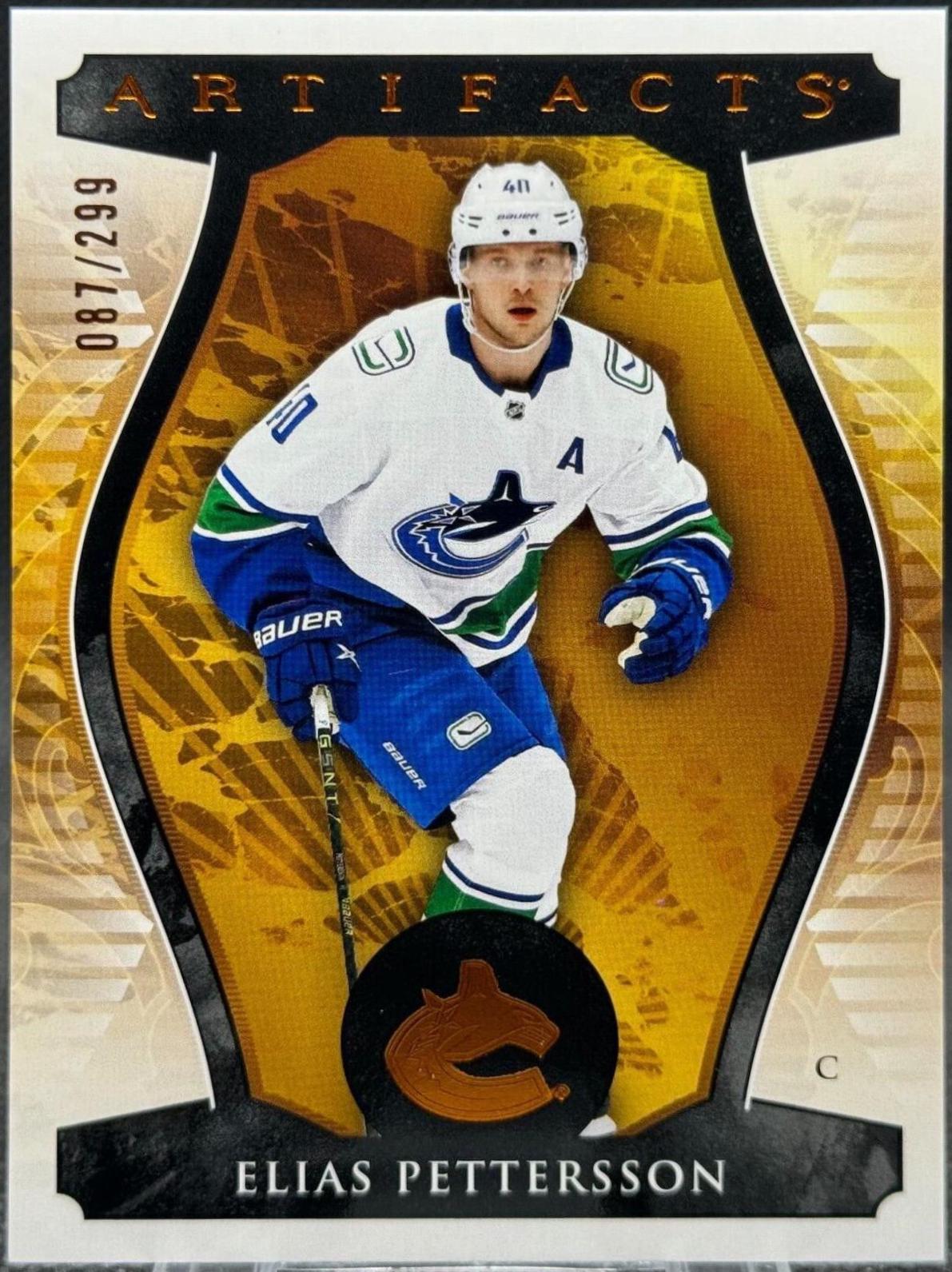 Elias Pettersson Copper Prices Upper Deck Artifacts