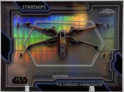 Poe Dameron's X-Wing Fighter #S-12 Star Wars 2024 Topps Chrome Starship Blueprint