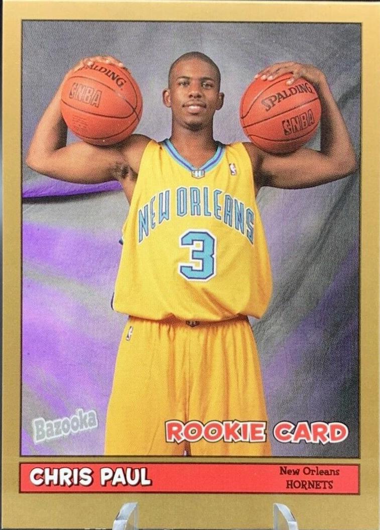 Chris Paul 2005 Topps fashion Bazooka Gold Rookie Card PSA 8