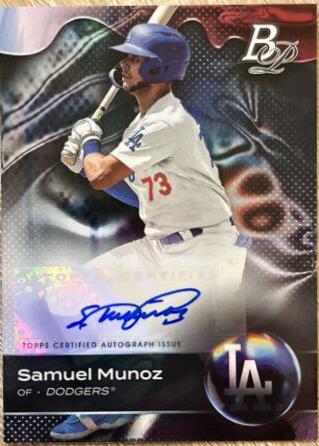 Samuel Munoz #TOP-1 Baseball Cards 2023 Bowman Platinum Top Prospects