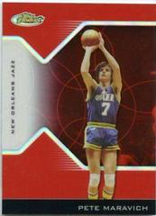 Pete Maravich [Red Refractor] #137 Basketball Cards 2004 Finest Prices