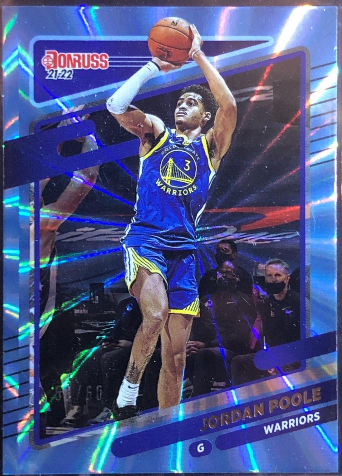 Jordan Poole [Light Blue Laser] 13 Prices 2021 Panini Donruss
