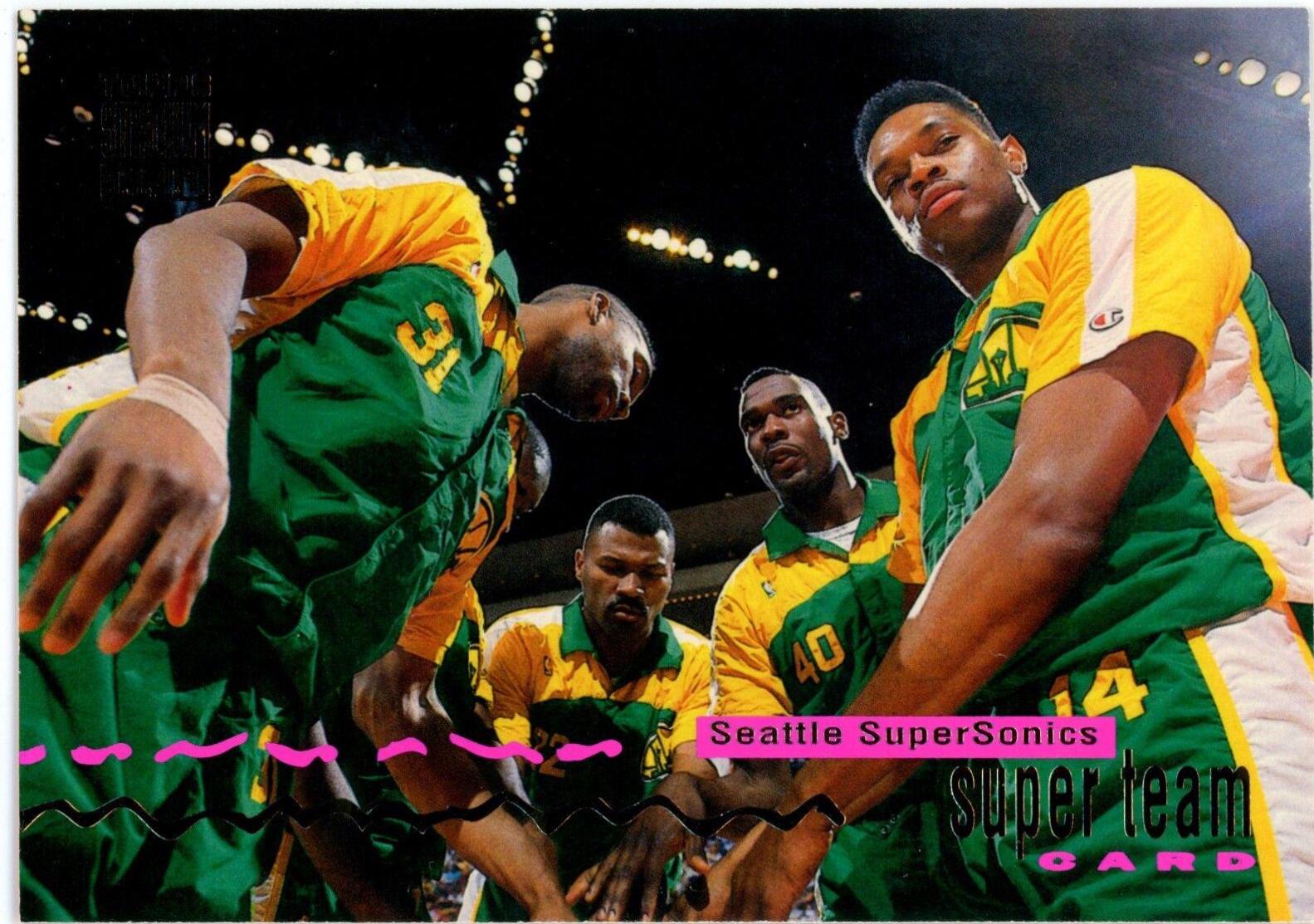 Seattle Supersonics #25 Basketball Cards 1993 Stadium Club Super Team