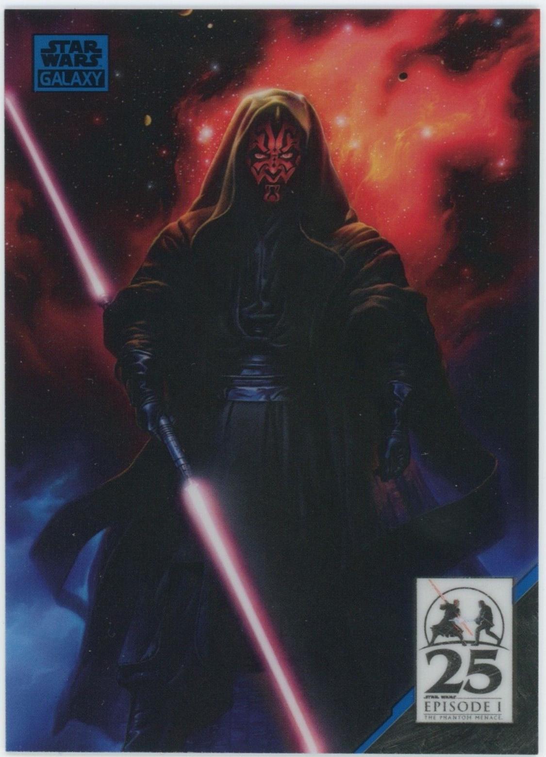 Darth Maul [Blue Refractor] #AM-11 Star Wars 2024 Topps Chrome Galaxy Art of Darth Maul