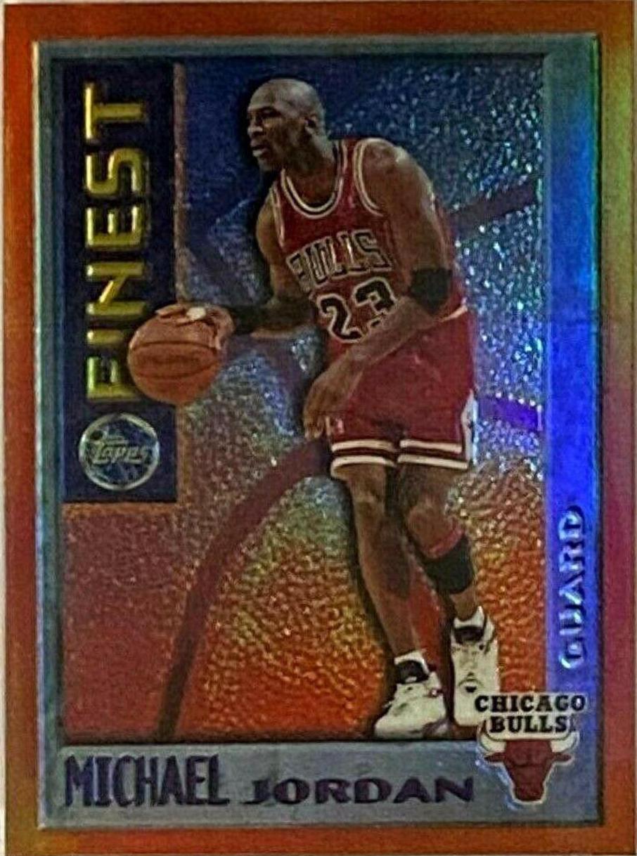 Michael Jordan [Orange Bordered Refractor] #M1 Basketball Cards 1995 Finest Mystery