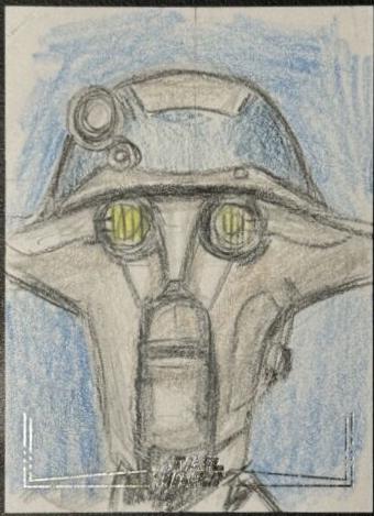 John Anthony Rodriguez [Silver Foil] Star Wars 2024 Topps Chrome Sketch Card