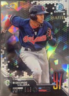 George Valera [Atomic Refractor] #BTP-97 Baseball Cards 2019 Bowman Chrome Scouts' Top 100