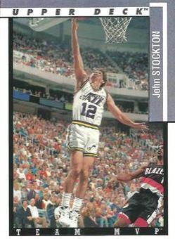 John Stockton #TM26 Basketball Cards 1993 Upper Deck Team MVP's