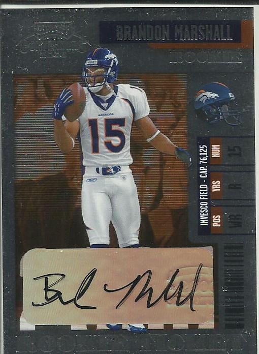 Brandon Marshall [Autograph] #147 Football Cards 2006 Playoff Contenders