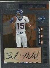 Brandon Marshall [Autograph] #147 Football Cards 2006 Playoff Contenders Prices