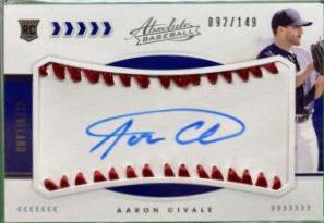 Aaron Civale [Material Signature] #139 Baseball Cards 2020 Panini Absolute