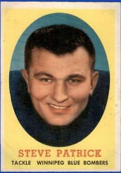 Steve Patrick #32 Football Cards 1958 Topps CFL