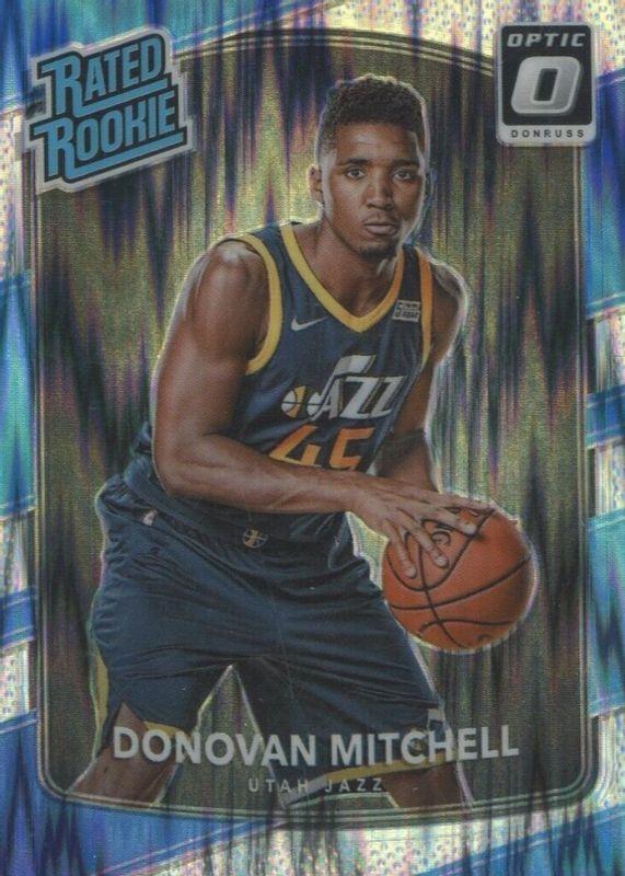 Donovan Mitchell rated rookie red factory blue yellow