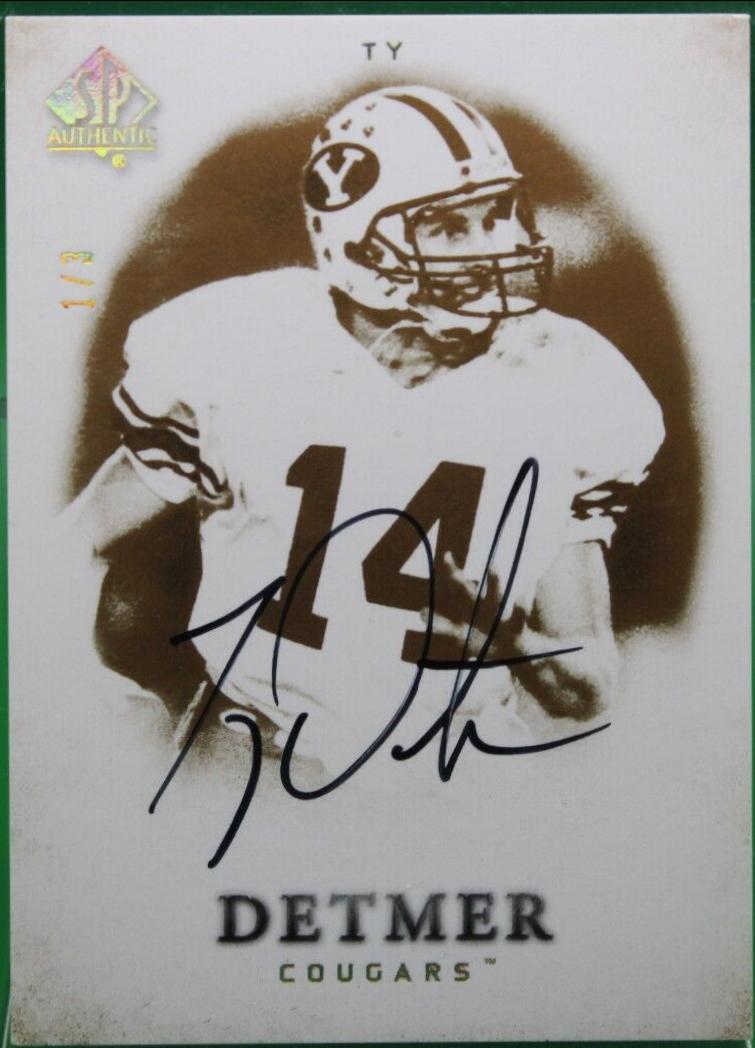 Ty Detmer [Autograph Gold] #132 Football Cards 2012 SP Authentic