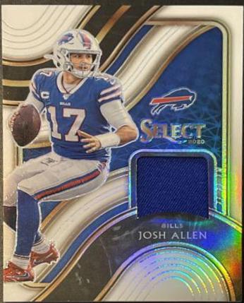 Josh Allen [White Prizm] Football Cards 2020 Panini Select Swatches