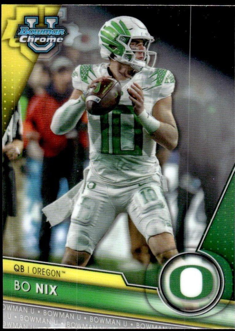 Bo Nix 159 Prices 2023 Bowman Chrome University Football Cards