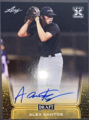 Alex Santos [Retail Gold] #BA-AS2 Baseball Cards 2020 Leaf Draft Autographs