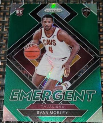 Evan Mobley [Green Prizm] #9 Basketball Cards 2021 Panini Prizm Emergent