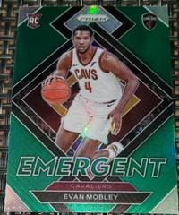 Evan Mobley [Green Prizm] #9 Basketball Cards 2021 Panini Prizm Emergent Prices