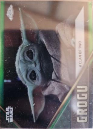 Meeting the Mandalorian [Green Refractor] #JG-2 Star Wars 2023 Topps Chrome Journey of Grogu