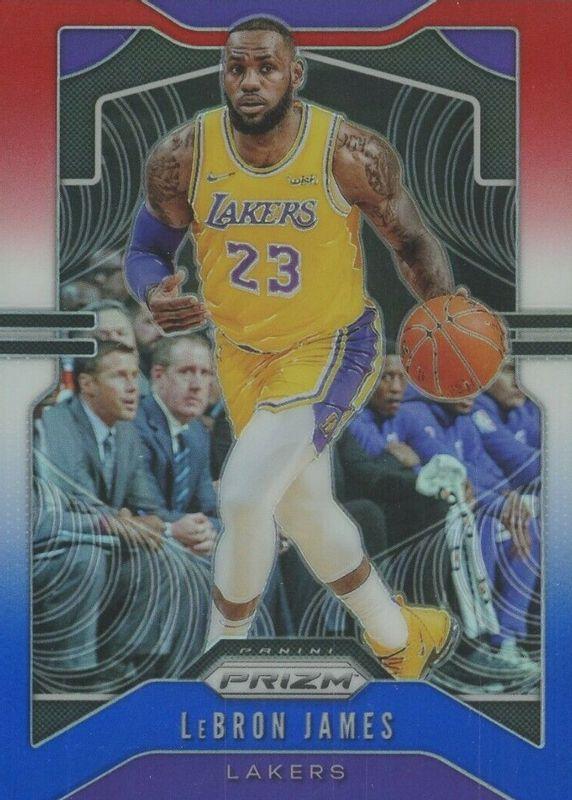 LeBron James [Red, White, Blue Prizm] #129 Basketball Cards 2019 Panini Prizm