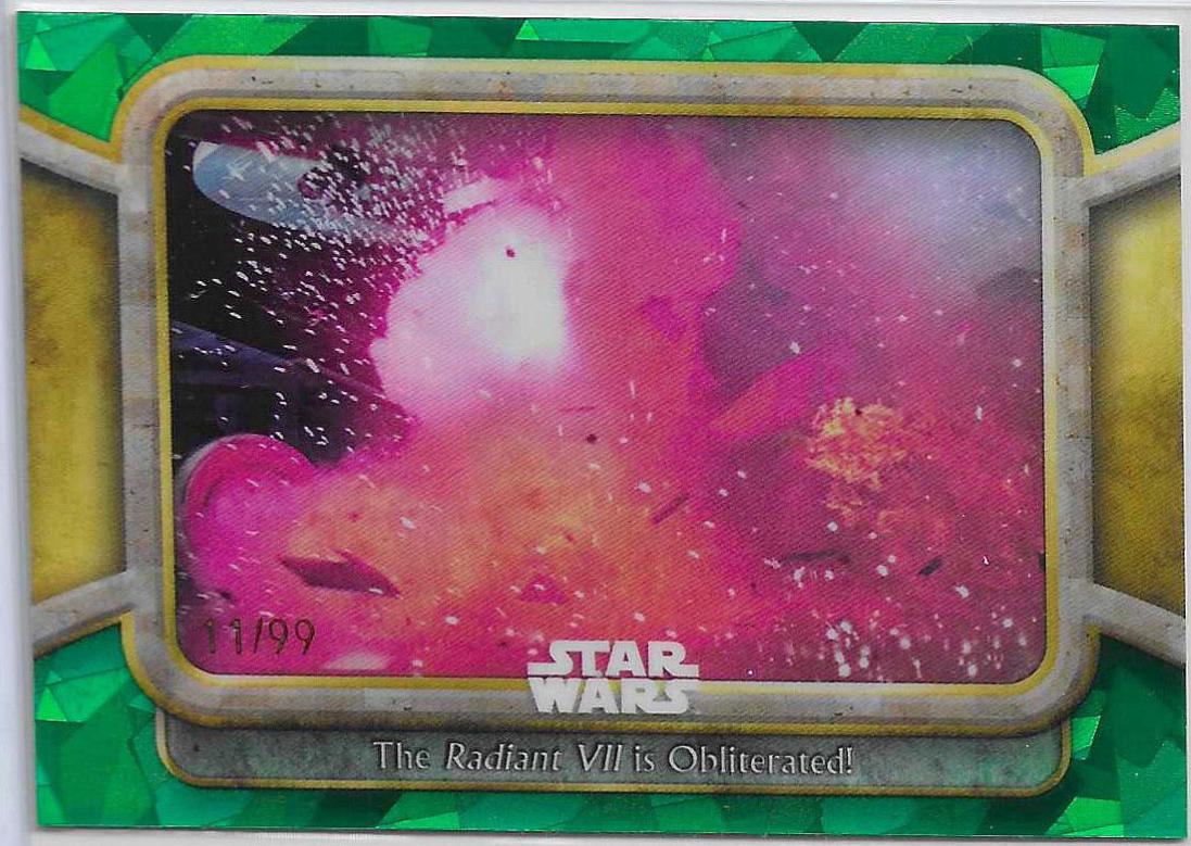 The Radiant VII Is Obliterated! [Green] #3 Star Wars 2024 Topps Chrome Sapphire