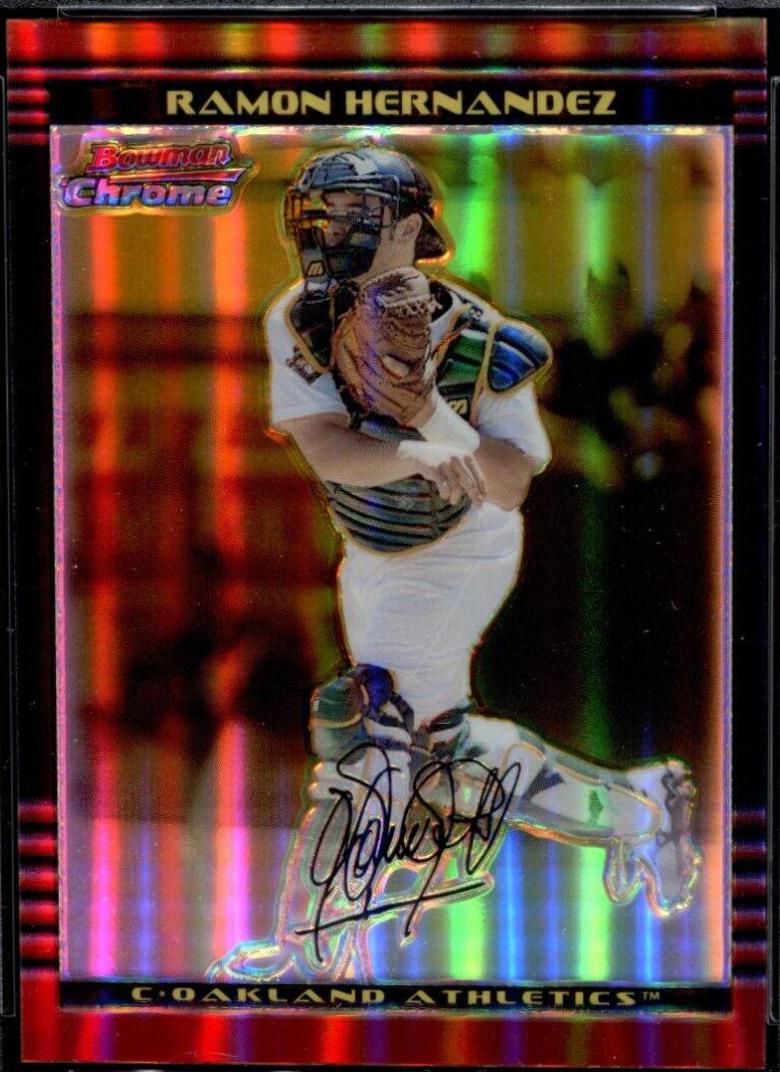 Ramon Hernandez [Gold Refractor] #13 Baseball Cards 2002 Bowman Chrome Gold