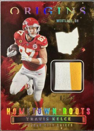 Travis Kelce [Gold] #HR-TKE Football Cards 2022 Panini Origins Hometown Roots