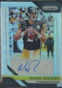 Mason Rudolph #25 Football Cards 2018 Panini Prizm Rookie Autographs