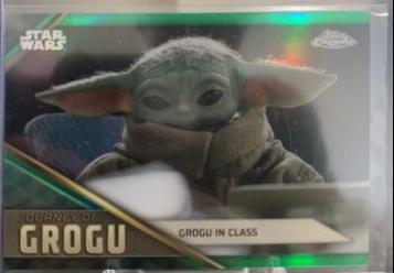 Grogu in Class [Green Refractor] #JG-11 Star Wars 2023 Topps Chrome Journey of Grogu