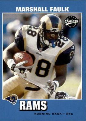 Marshall Faulk #138 Football Cards 2001 Upper Deck Vintage