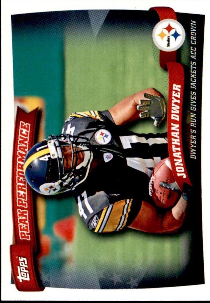 Jonathan Dwyer #PP26 Football Cards 2010 Topps Peak Performance